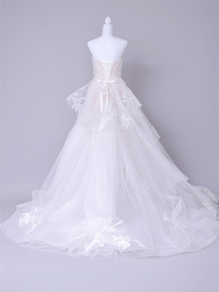 vanityME.couture. バニティーミークチュール Lys Blanc Couture リス・ブラン・クチュール ロングドレス ホワイト 白 リリー フリル プリンセス バースデー vctr-l-vvl059