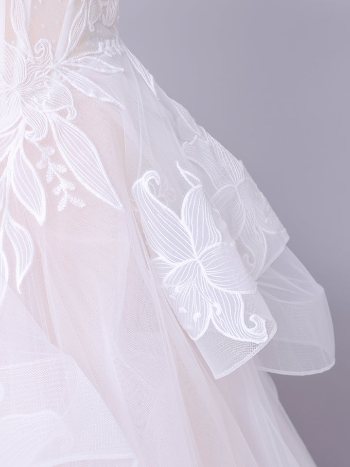 vanityME.couture. バニティーミークチュール Lys Blanc Couture リス・ブラン・クチュール ロングドレス ホワイト 白 リリー フリル プリンセス バースデー vctr-l-vvl059
