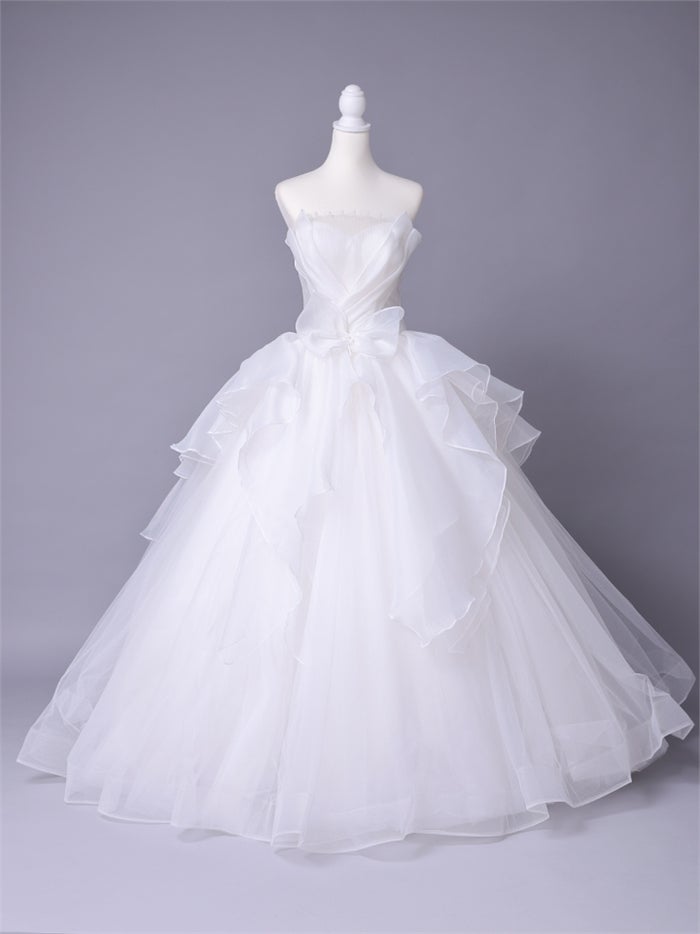 vanityME.couture. バニティーミークチュール Blanc Fleur Couture ブラン・フルール・クチュール ロングドレス ホワイト 白 フリル オーガンジー バースデー vctr-c-8665