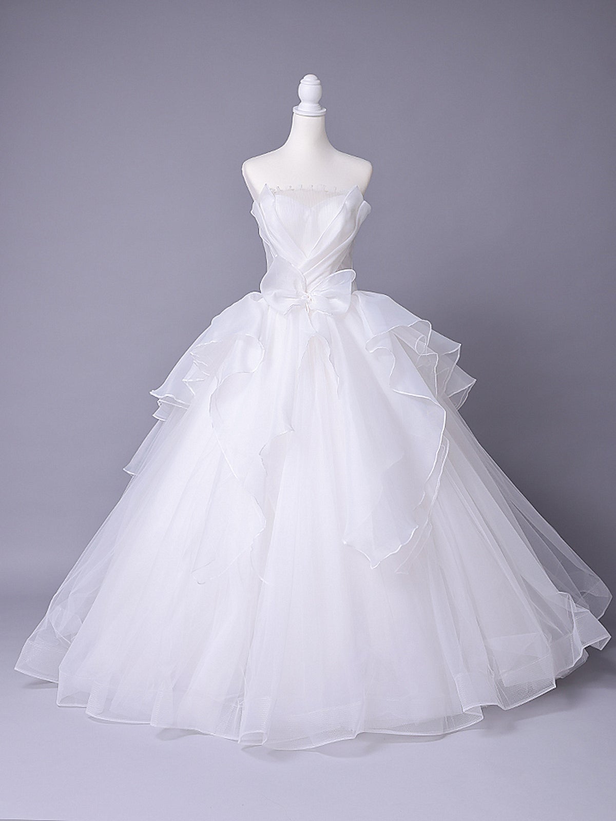 vanityME.couture. バニティーミークチュール Blanc Fleur Couture ブラン・フルール・クチュール ロングドレス ホワイト 白 フリル オーガンジー バースデー vctr-c-8665