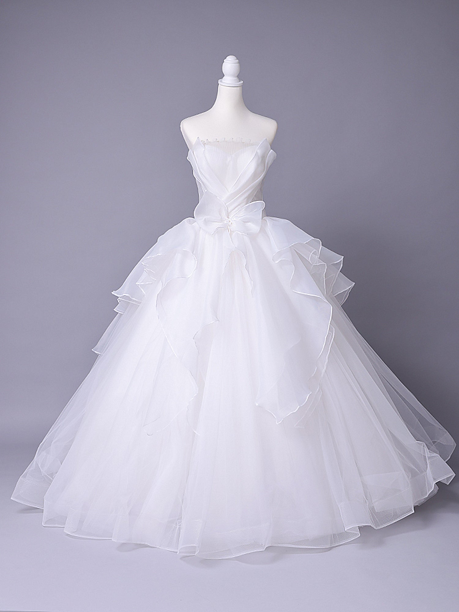 vanityME.couture. バニティーミークチュール Blanc Fleur Couture ブラン・フルール・クチュール ロングドレス ホワイト 白 フリル オーガンジー バースデー vctr-c-8665