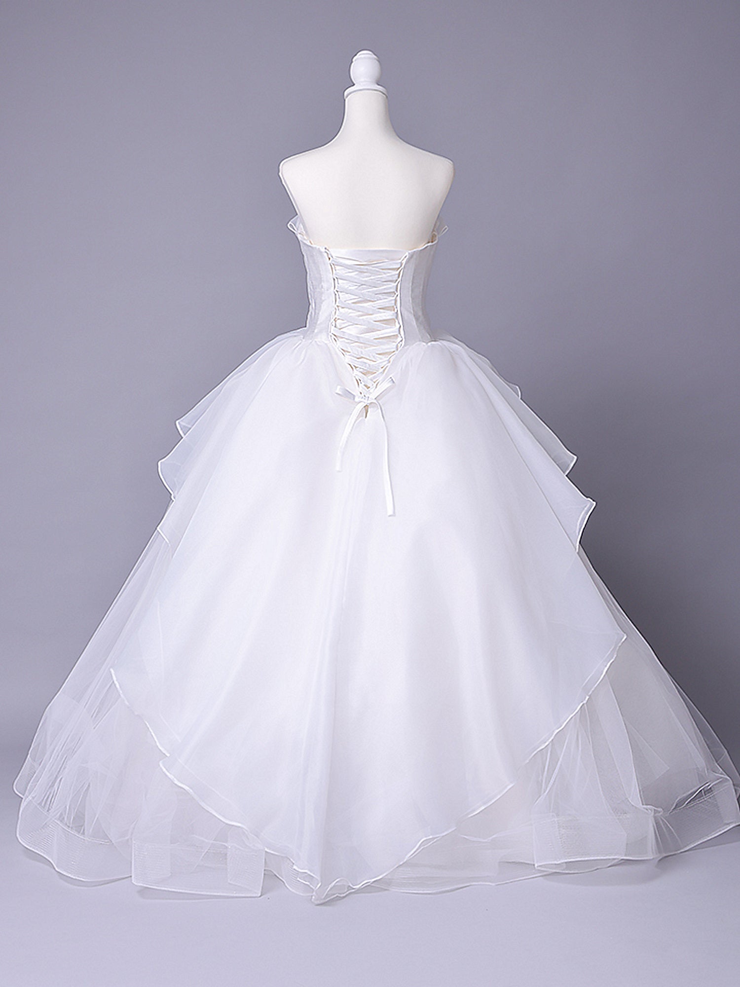 vanityME.couture. バニティーミークチュール Blanc Fleur Couture ブラン・フルール・クチュール ロングドレス ホワイト 白 フリル オーガンジー バースデー vctr-c-8665