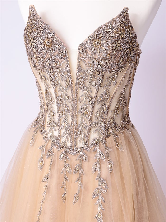 vanityME.couture. バニティーミークチュール Lumiere Bijou Couture リュミエール・ビジュー・クチュール ロングドレス シャンパンゴールド ビジュー バースデー vctr-l-cd721-1