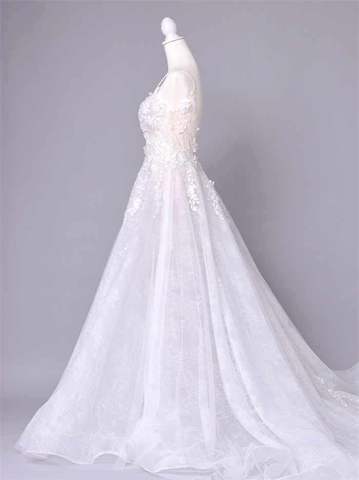 vanityME.couture. バニティーミークチュール Jardin Blanc Couture ジャルダン・ブラン・クチュール ロングドレス オフホワイト 白 フラワー レース バースデー vctr-l-cd857w