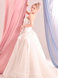 vanityME.couture. バニティーミークチュール Neige Tulle Couture ネージュ・チュール・クチュール ロングドレス ホワイト 白 チュール プリーツ プリンセス バースデー vctr-c-19016