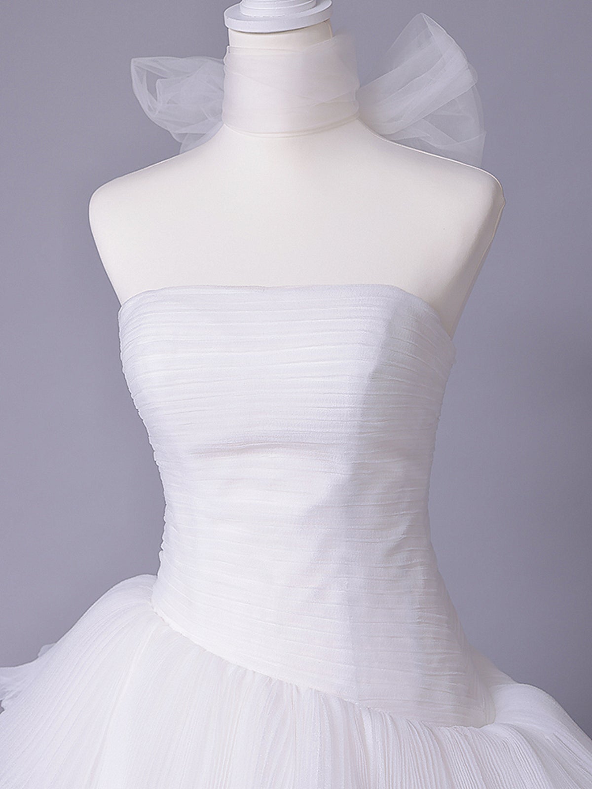 vanityME.couture. バニティーミークチュール Neige Tulle Couture ネージュ・チュール・クチュール ロングドレス ホワイト 白 チュール プリーツ プリンセス バースデー vctr-c-19016