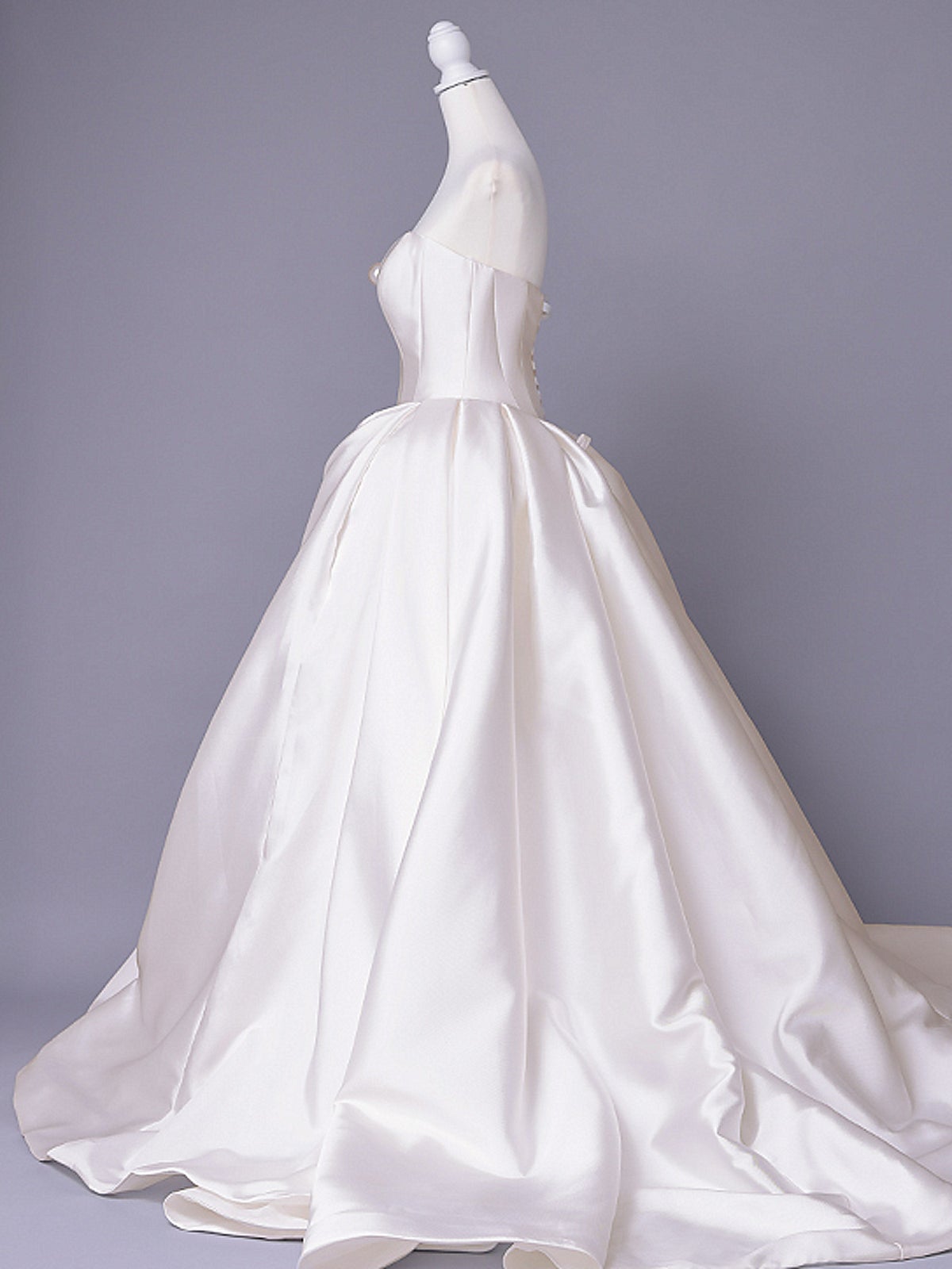 vanityME.couture. バニティーミークチュール Blanc Perle Couture ブラン・ペルル・クチュール ロングドレス ホワイト 白 サテン パール プリンセス バースデー vctr-c-0072