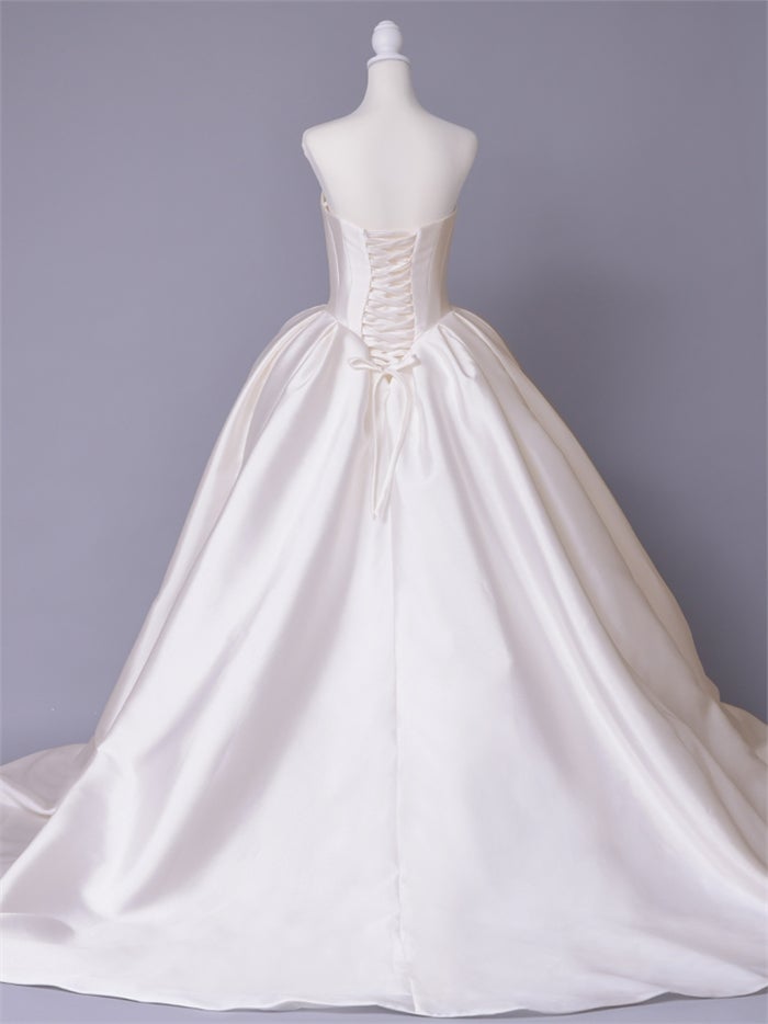 vanityME.couture. バニティーミークチュール Blanc Perle Couture ブラン・ペルル・クチュール ロングドレス ホワイト 白 サテン パール プリンセス バースデー vctr-c-0072