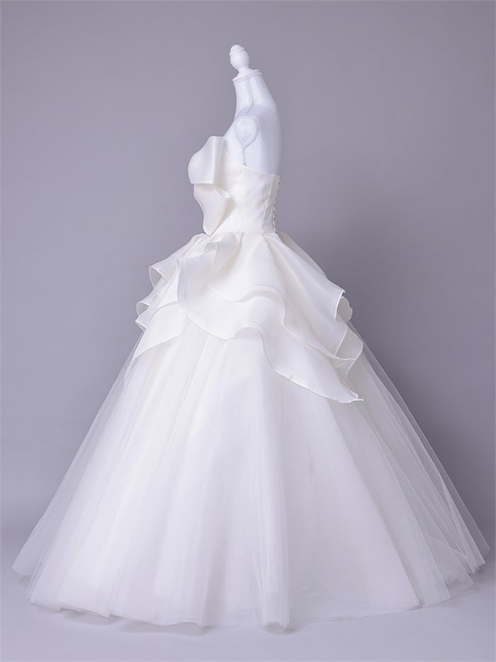 vanityME.couture. バニティーミークチュール Blanc Ruban Couture ブラン・リュバン・クチュール ロングドレス ホワイト 白 ビッグリボン フリル バースデー vctr-c-783