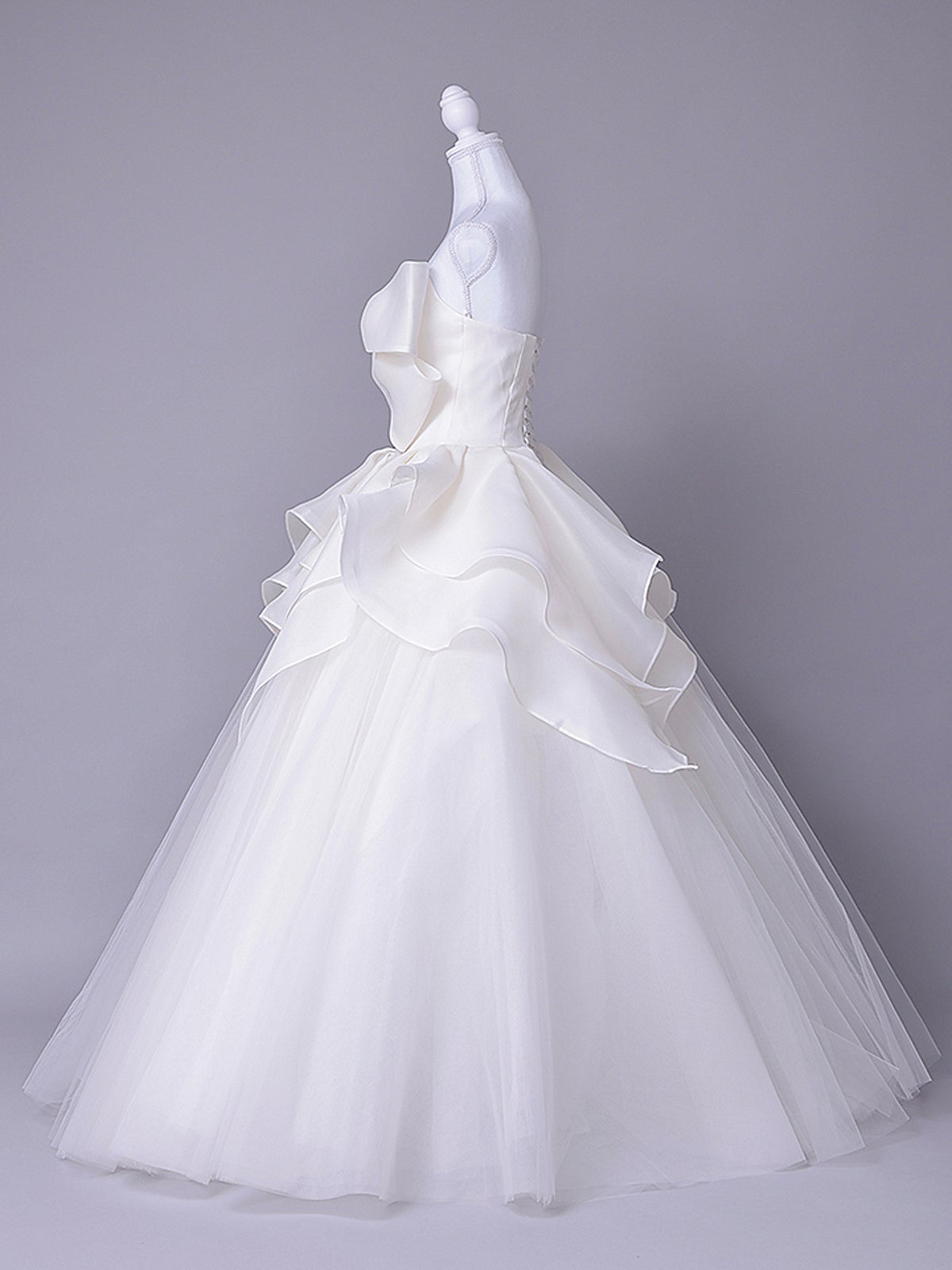 vanityME.couture. バニティーミークチュール Blanc Ruban Couture ブラン・リュバン・クチュール ロングドレス ホワイト 白 ビッグリボン フリル バースデー vctr-c-783