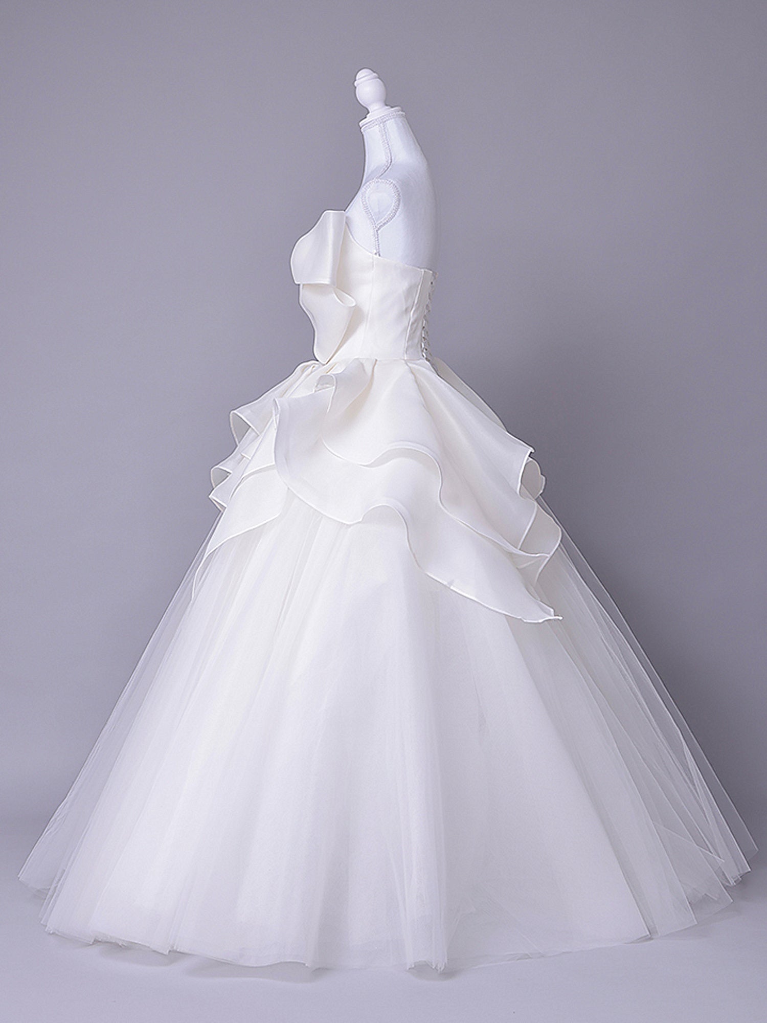 vanityME.couture. バニティーミークチュール Blanc Ruban Couture ブラン・リュバン・クチュール ロングドレス ホワイト 白 ビッグリボン フリル バースデー vctr-c-783