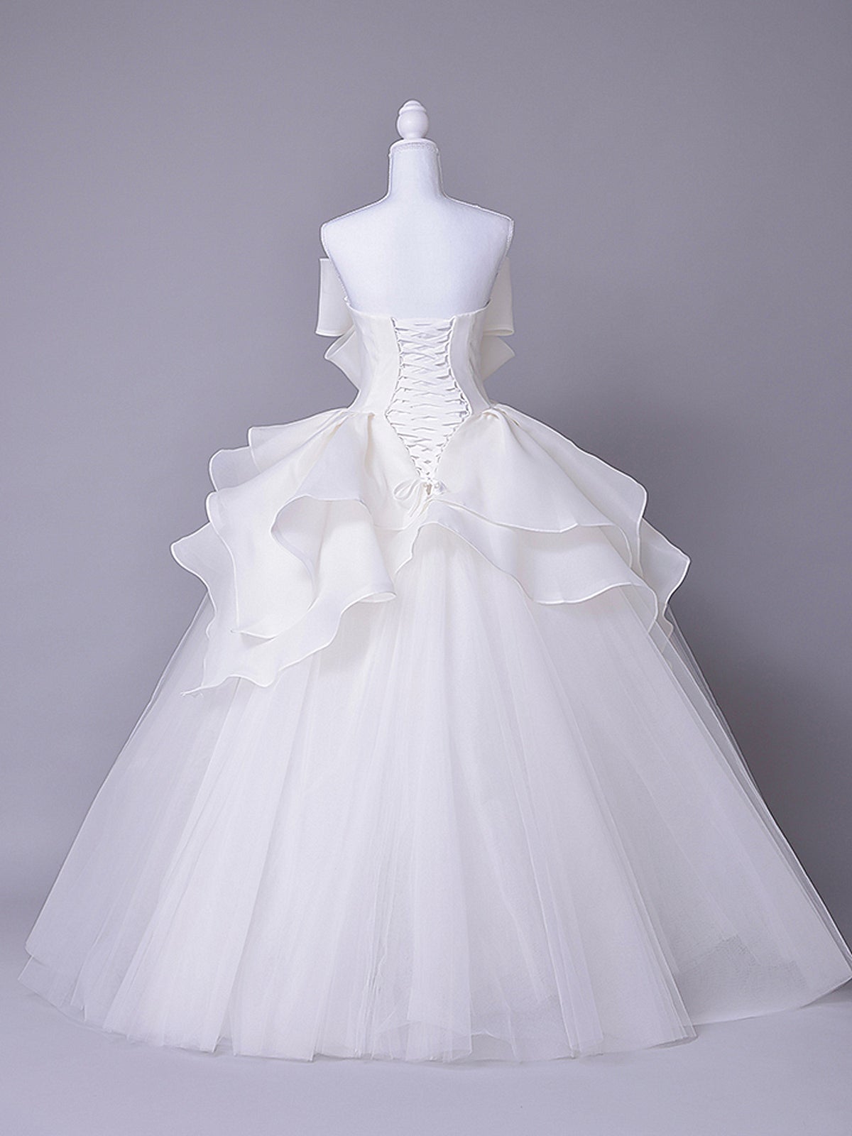 vanityME.couture. バニティーミークチュール Blanc Ruban Couture ブラン・リュバン・クチュール ロングドレス ホワイト 白 ビッグリボン フリル バースデー vctr-c-783