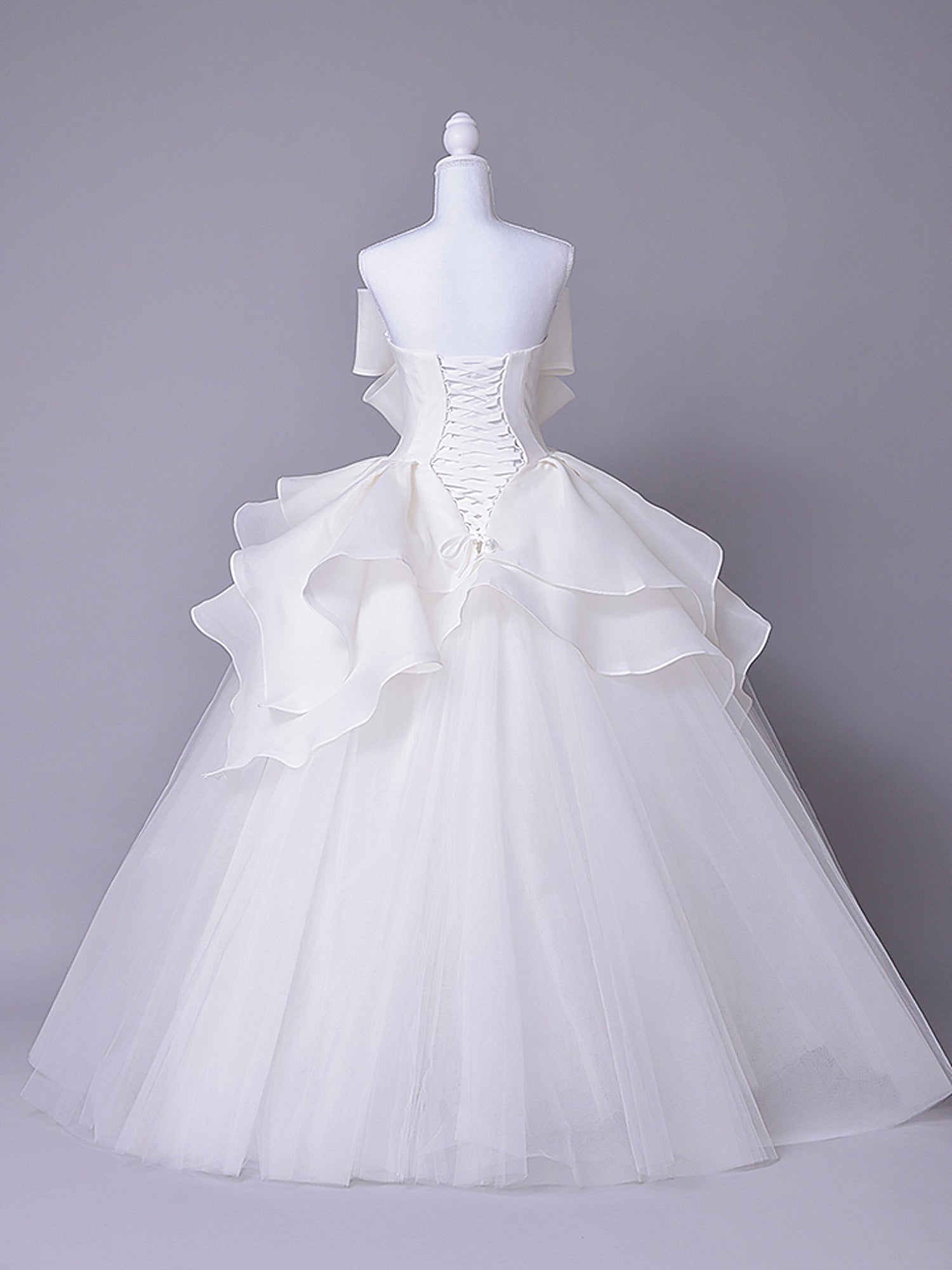 vanityME.couture. バニティーミークチュール Blanc Ruban Couture ブラン・リュバン・クチュール ロングドレス ホワイト 白 ビッグリボン フリル バースデー vctr-c-783