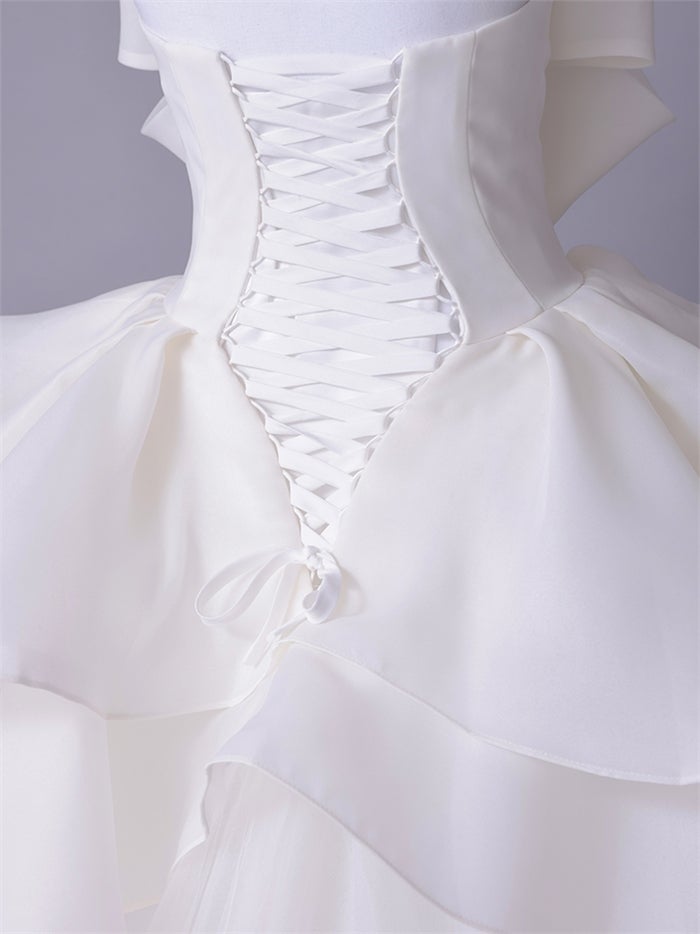 vanityME.couture. バニティーミークチュール Blanc Ruban Couture ブラン・リュバン・クチュール ロングドレス ホワイト 白 ビッグリボン フリル バースデー vctr-c-783