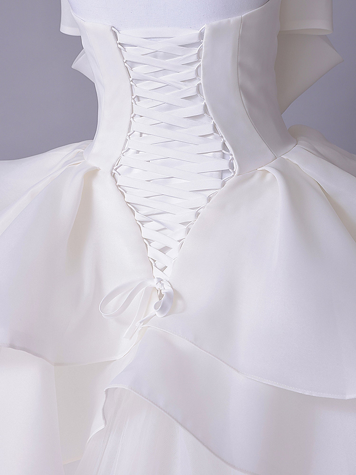 vanityME.couture. バニティーミークチュール Blanc Ruban Couture ブラン・リュバン・クチュール ロングドレス ホワイト 白 ビッグリボン フリル バースデー vctr-c-783