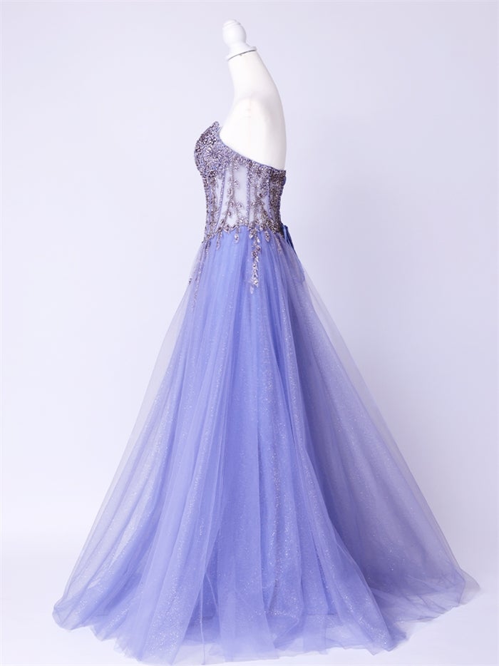 vanityME.couture. バニティーミークチュール Lumiere Bijou Couture リュミエール・ビジュー・クチュール ロングドレス ブルー 青紫 ビジュー バースデー vctr-l-cd721-2