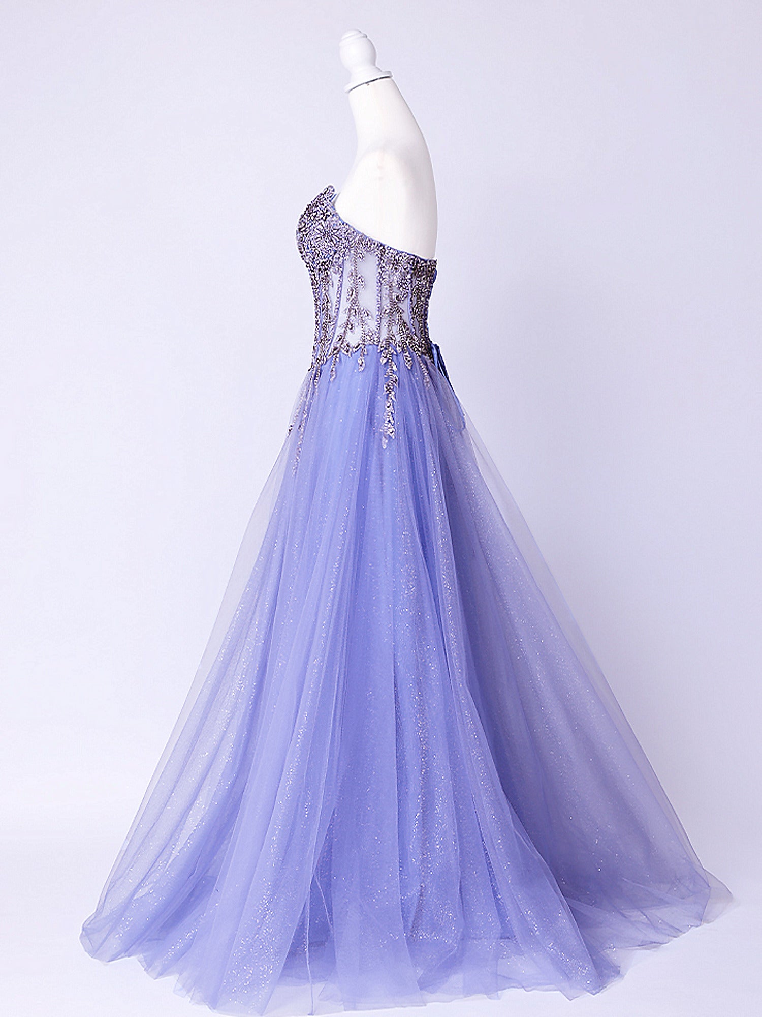 vanityME.couture. バニティーミークチュール Lumiere Bijou Couture リュミエール・ビジュー・クチュール ロングドレス ブルー 青紫 ビジュー バースデー vctr-l-cd721-2