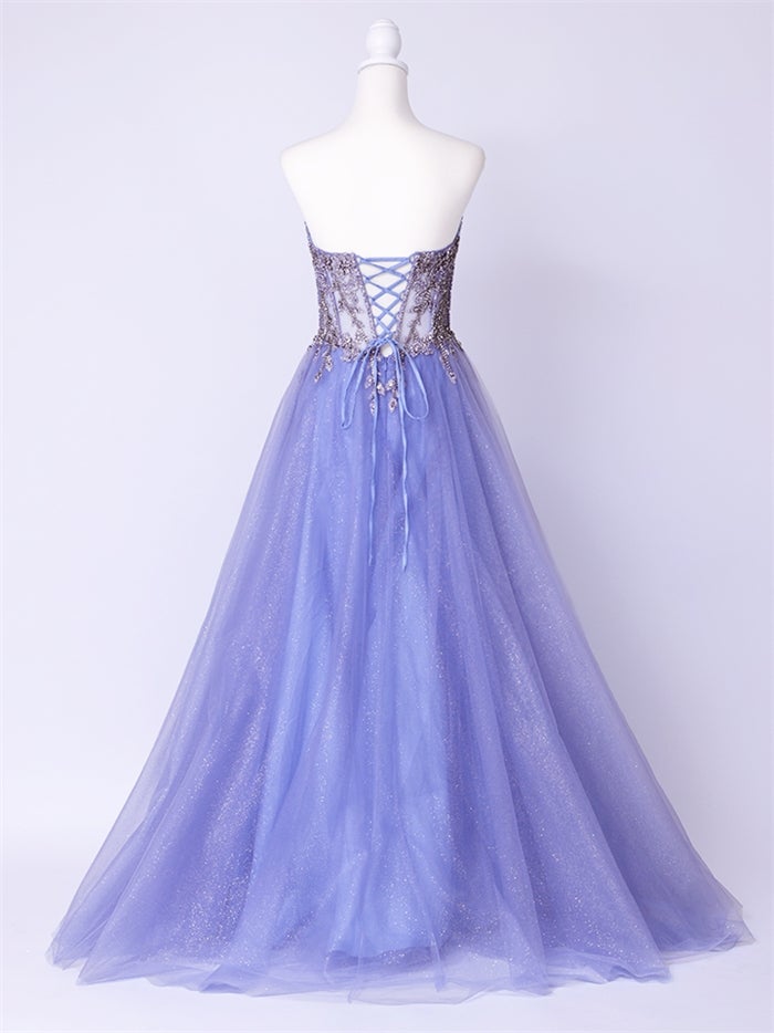 vanityME.couture. バニティーミークチュール Lumiere Bijou Couture リュミエール・ビジュー・クチュール ロングドレス ブルー 青紫 ビジュー バースデー vctr-l-cd721-2