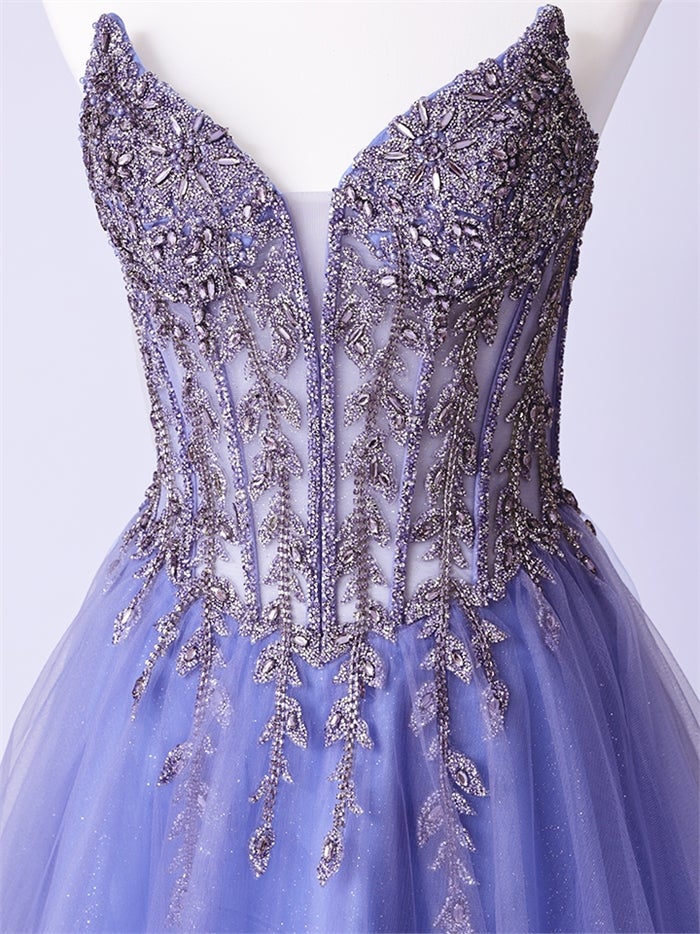 vanityME.couture. バニティーミークチュール Lumiere Bijou Couture リュミエール・ビジュー・クチュール ロングドレス ブルー 青紫 ビジュー バースデー vctr-l-cd721-2