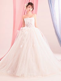 vanityME.couture. バニティーミークチュール Blanc Petale Couture ブラン・ペタル・クチュール ロングドレス ホワイト 白 フラワー チュール プリンセス バースデー vctr-c-lw2730