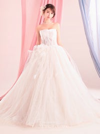 vanityME.couture. バニティーミークチュール Blanc Petale Couture ブラン・ペタル・クチュール ロングドレス ホワイト 白 フラワー チュール プリンセス バースデー vctr-c-lw2730