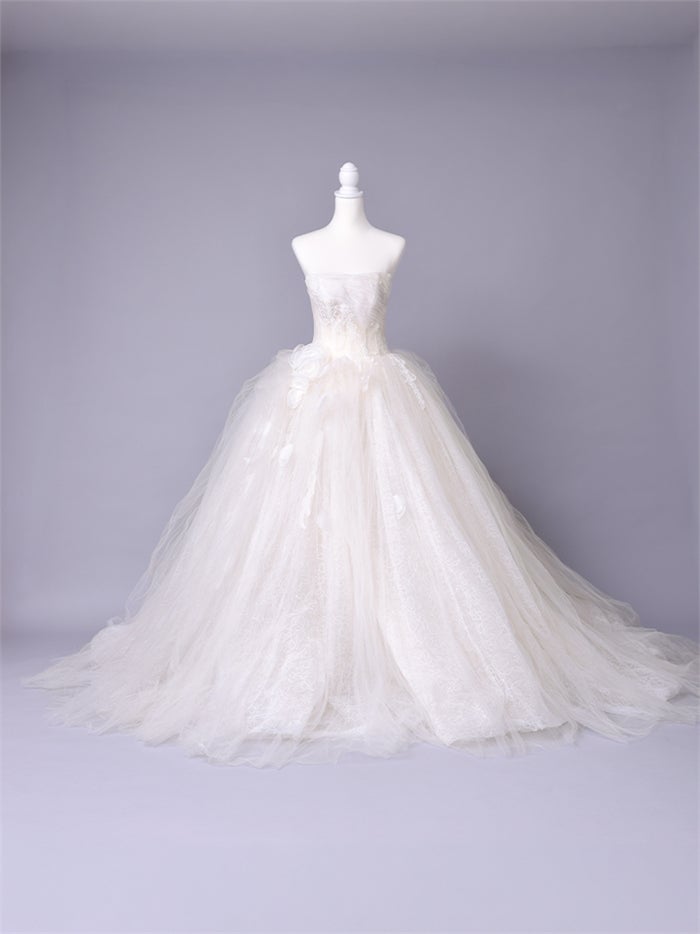 vanityME.couture. バニティーミークチュール Blanc Petale Couture ブラン・ペタル・クチュール ロングドレス ホワイト 白 フラワー チュール プリンセス バースデー vctr-c-lw2730