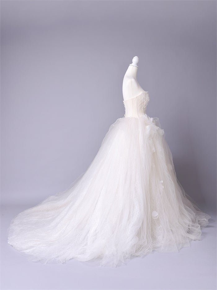vanityME.couture. バニティーミークチュール Blanc Petale Couture ブラン・ペタル・クチュール ロングドレス ホワイト 白 フラワー チュール プリンセス バースデー vctr-c-lw2730