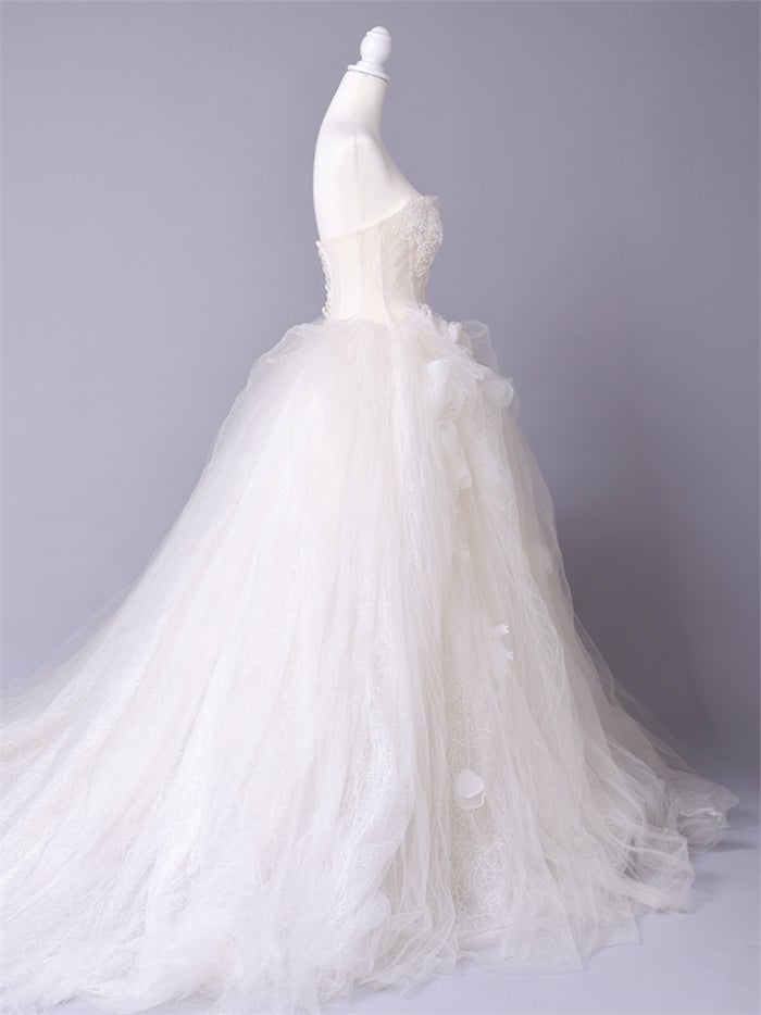 vanityME.couture. バニティーミークチュール Blanc Petale Couture ブラン・ペタル・クチュール ロングドレス ホワイト 白 フラワー チュール プリンセス バースデー vctr-c-lw2730