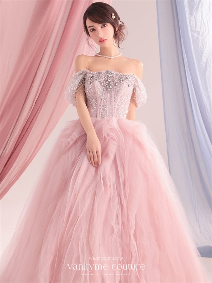 【送料無料】レースのフリフリまんまるスタイ(スモークローズ×ラインローズ) vanityME.couture. バニティーミークチュール Rose Crystal Couture