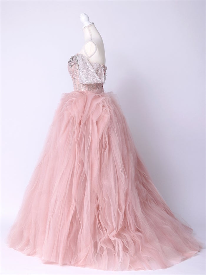 anityME.couture. バニティーミークチュール Rose Crystal Couture ローズ・クリスタル・クチュール ロングドレス ピンク ビジュー コルセット バースデー vctr-c-s141
