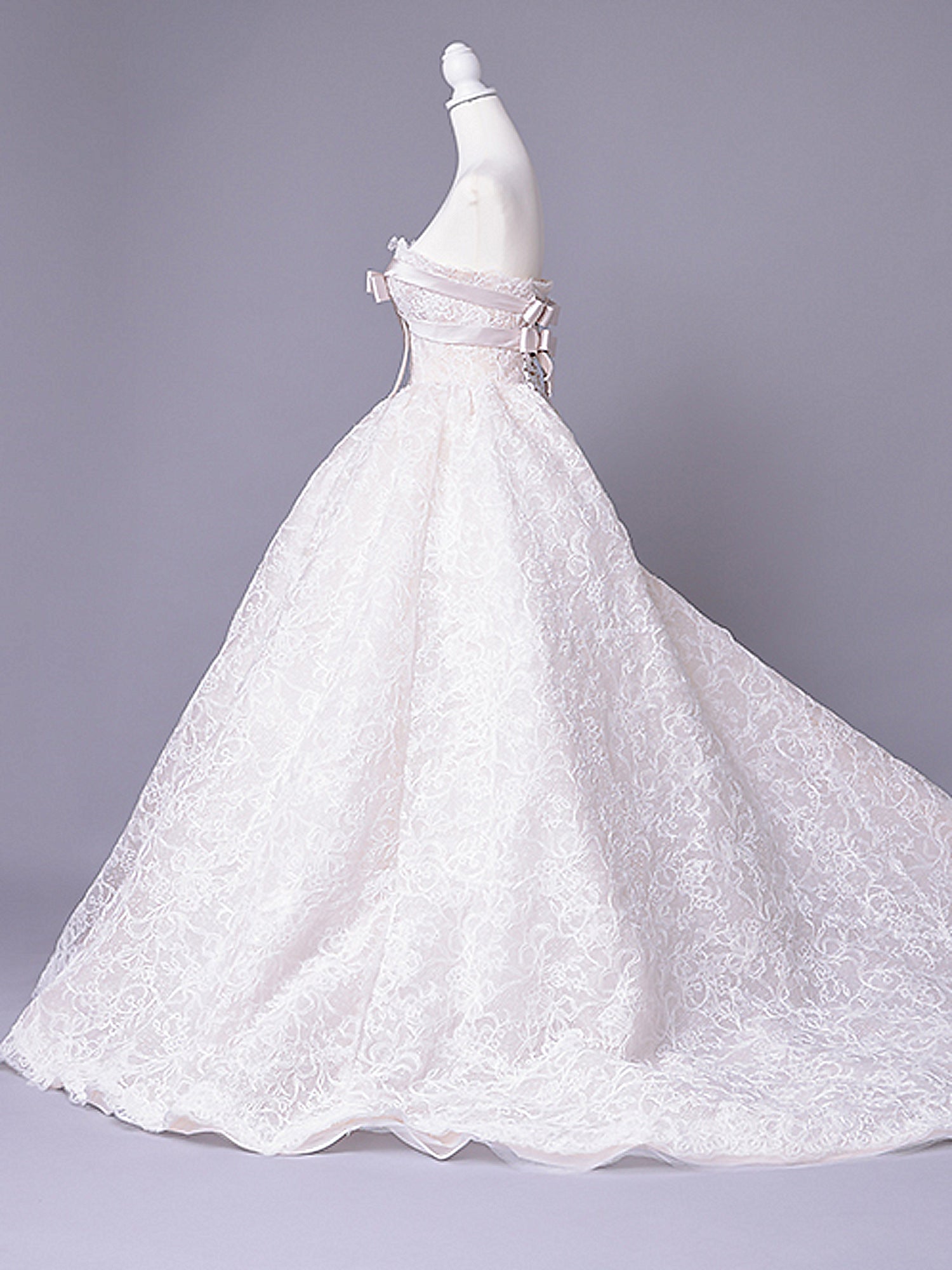 vanityME.couture. バニティーミークチュール Fleur Ruban Couture フルール・リュバン・クチュール ロングドレス ホワイト 白 総レース リボン バースデー vctr-c-5126