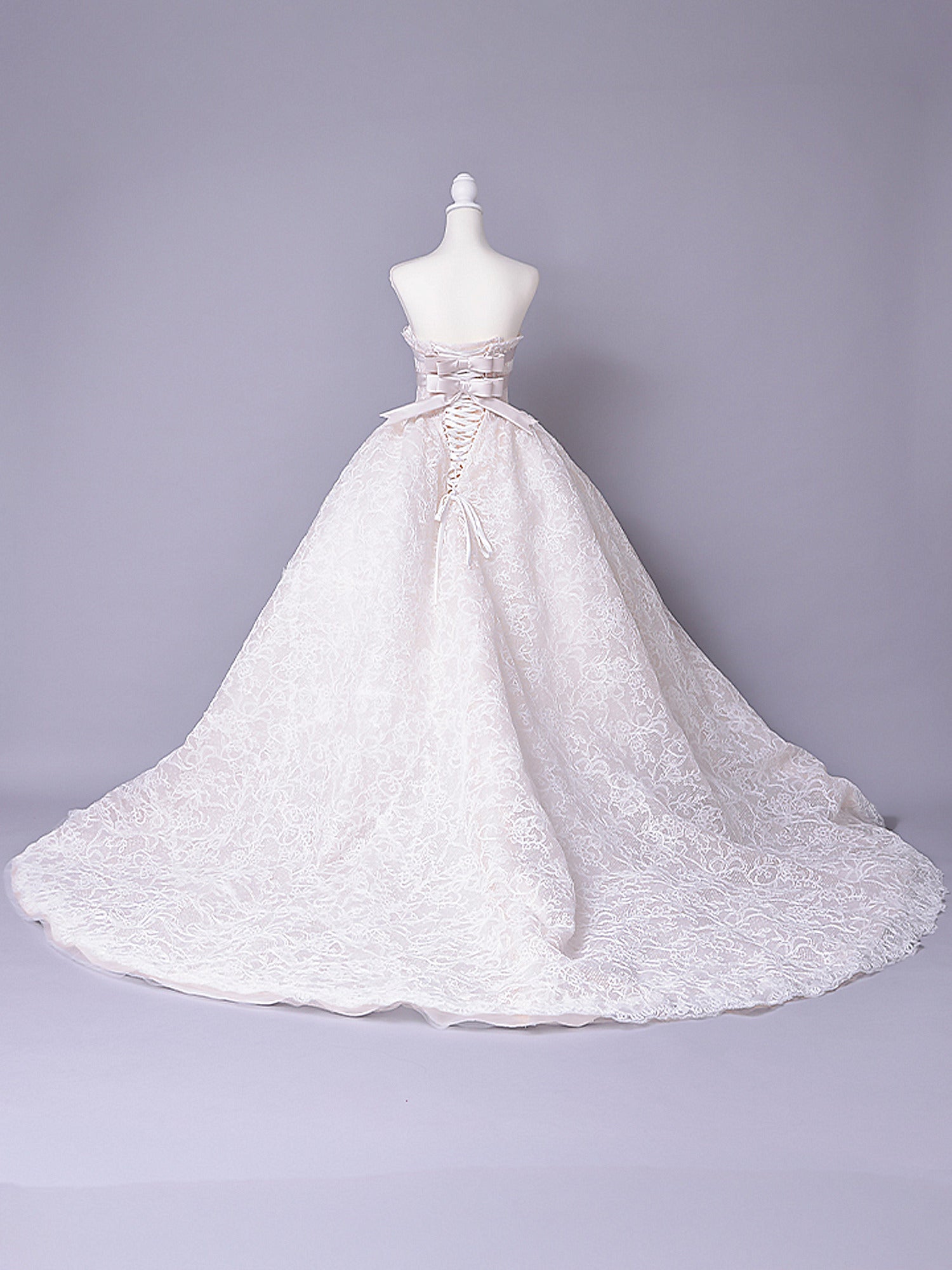vanityME.couture. バニティーミークチュール Fleur Ruban Couture フルール・リュバン・クチュール ロングドレス ホワイト 白 総レース リボン バースデー vctr-c-5126