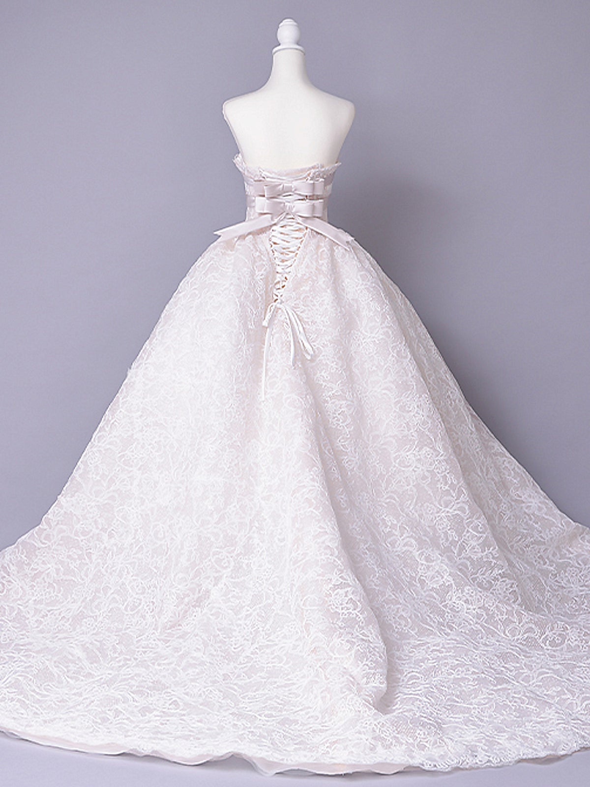 vanityME.couture. バニティーミークチュール Fleur Ruban Couture フルール・リュバン・クチュール ロングドレス ホワイト 白 総レース リボン バースデー vctr-c-5126