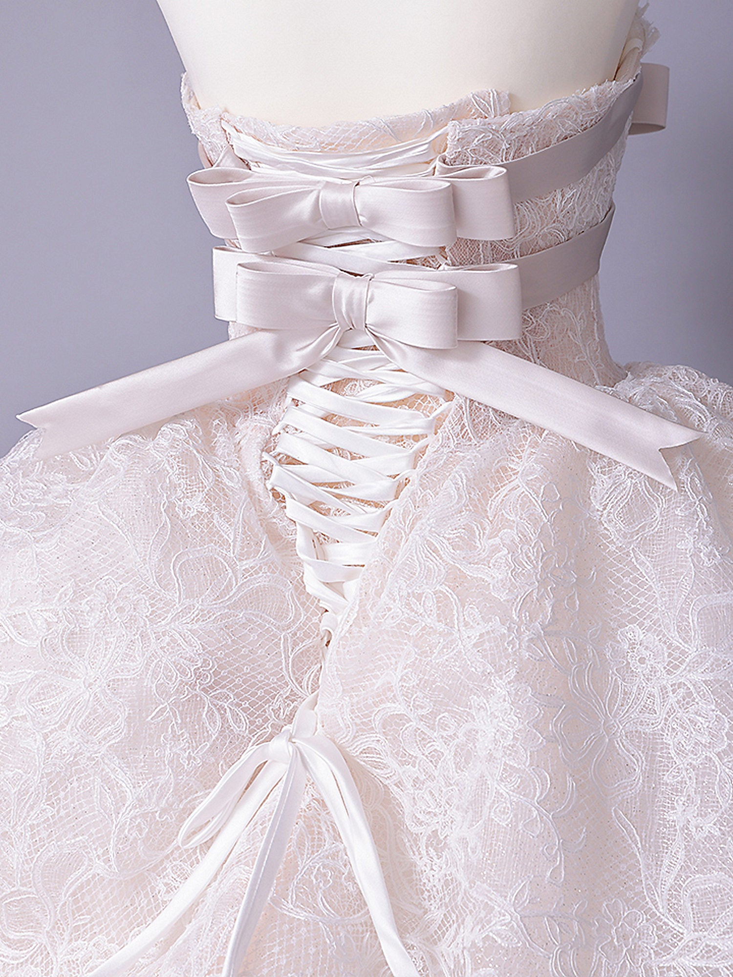 vanityME.couture. バニティーミークチュール Fleur Ruban Couture フルール・リュバン・クチュール ロングドレス ホワイト 白 総レース リボン バースデー vctr-c-5126