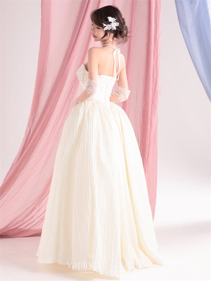 vanityME.couture. バニティーミークチュール Ivoire Perle Couture イヴォワール・ペルル・クチュール ロングドレス ホワイト 白 パール ビーズ刺繍 バースデー vctr-c-8880