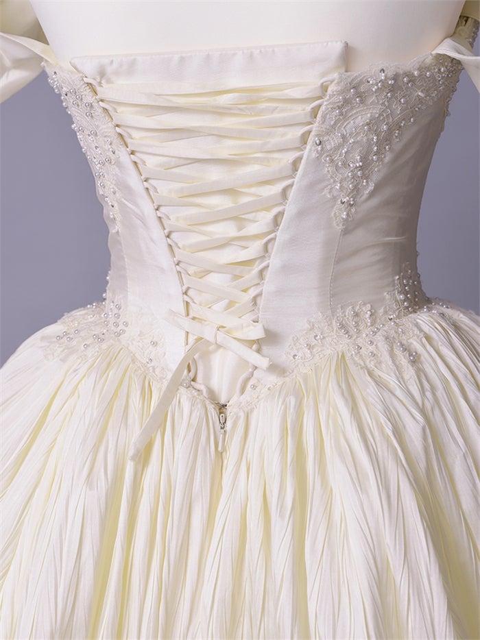vanityME.couture. バニティーミークチュール Ivoire Perle Couture イヴォワール・ペルル・クチュール ロングドレス ホワイト 白 パール ビーズ刺繍 バースデー vctr-c-8880