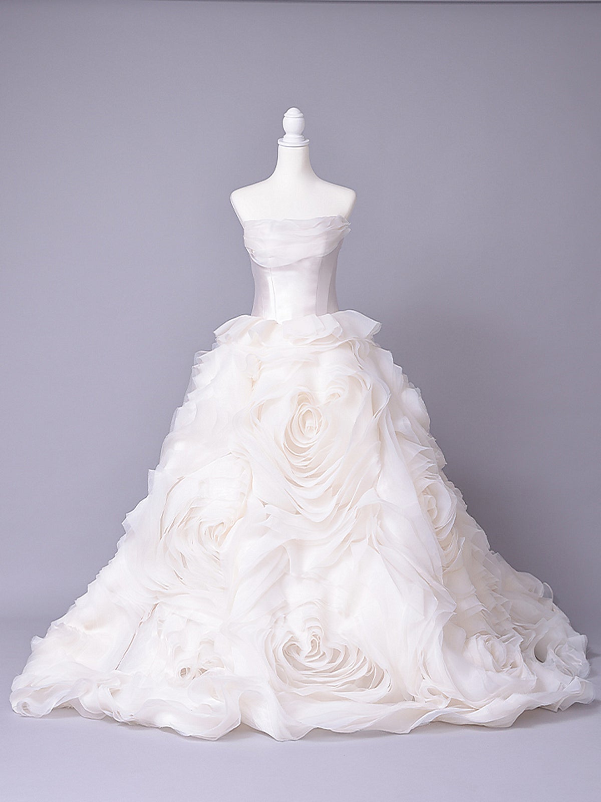 vanityME.couture. バニティーミークチュール Rose Neige Couture ローズ・ネージュ・クチュール ロングドレス ホワイト 白 薔薇 フリル ボリューム バースデー vctr-c-lw-160