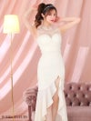 ROBE de FLEURS ローブドフルール デコルテシアーフレアスリットヴィーナスキャバドレス fm3241-c