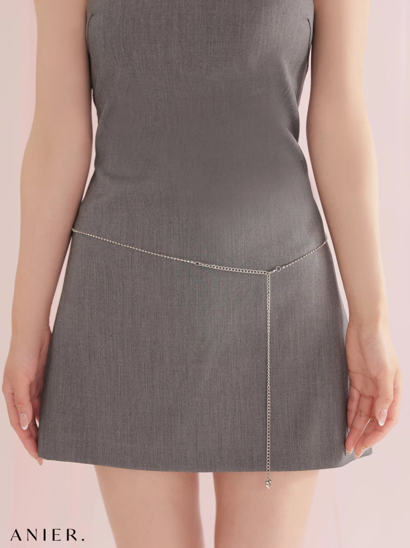 ROBE de FLEURS anier.ROBE ローブドフルール アニエルローブ 【XSサイズあり】Minimal chain belt mini dress（anier4077） fm-anier4077-c