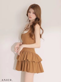 ROBE de FLEURS anier.ROBE ローブドフルール アニエルローブ 【XSサイズあり】Mute feminine tiered mini dress（anier4079） fm-anier4079-c