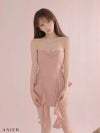 ROBE de FLEURS anier.ROBE ローブドフルール アニエルローブ 【XSサイズあり】Minimal bijou trim ruffled mini dress fm-anier4080-c