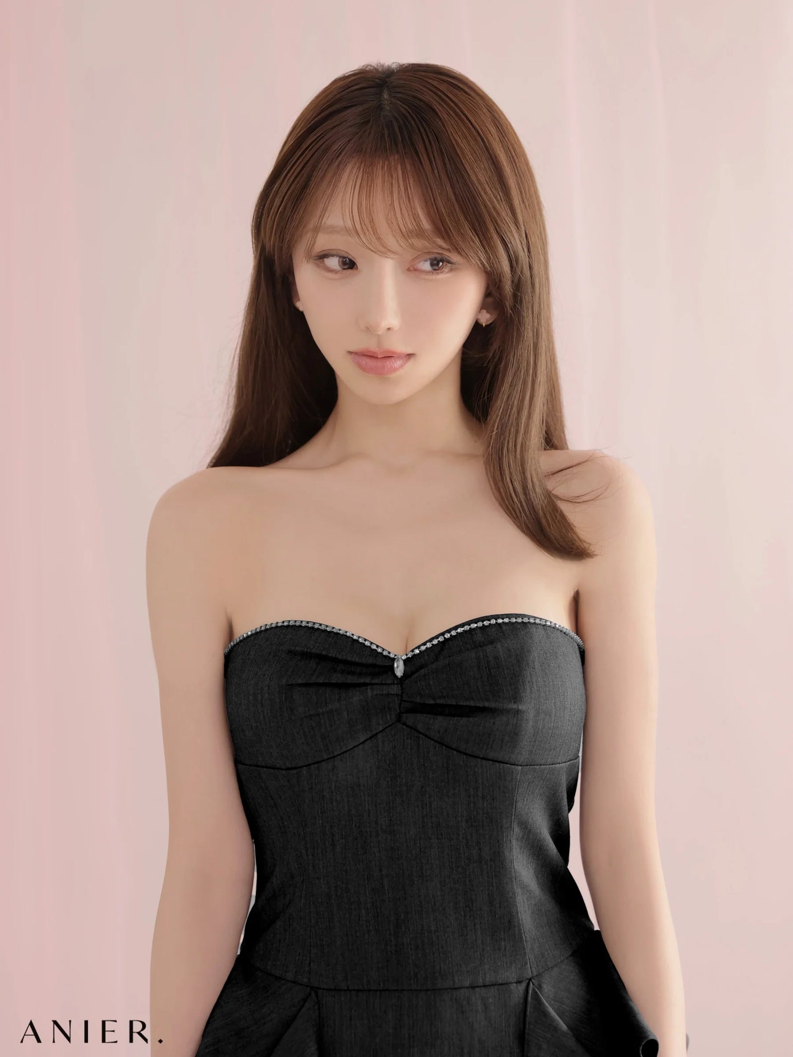 ROBE de FLEURS anier.ROBE ローブドフルール アニエルローブ 【XSサイズあり】Minimal bijou trim ruffled mini dress fm-anier4080-c