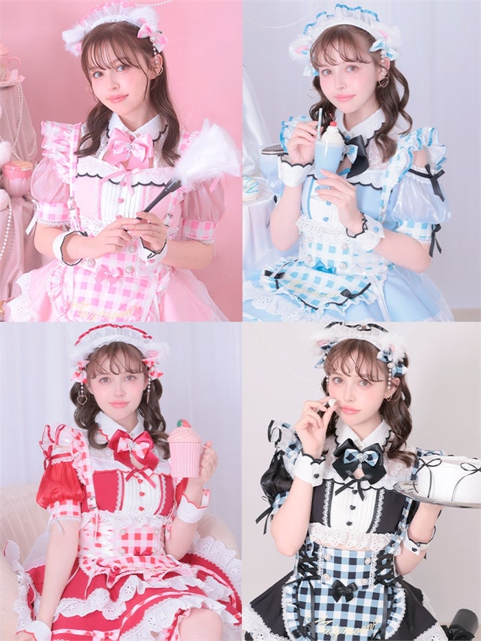 【12点セット】Malymoon マリームーン ラブポップギンガムキティメイド mlcs25224