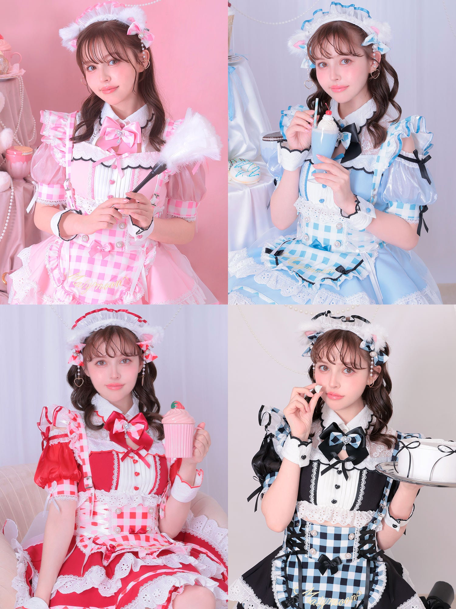【12点セット】Malymoon マリームーン ラブポップギンガムキティメイド mlcs25224