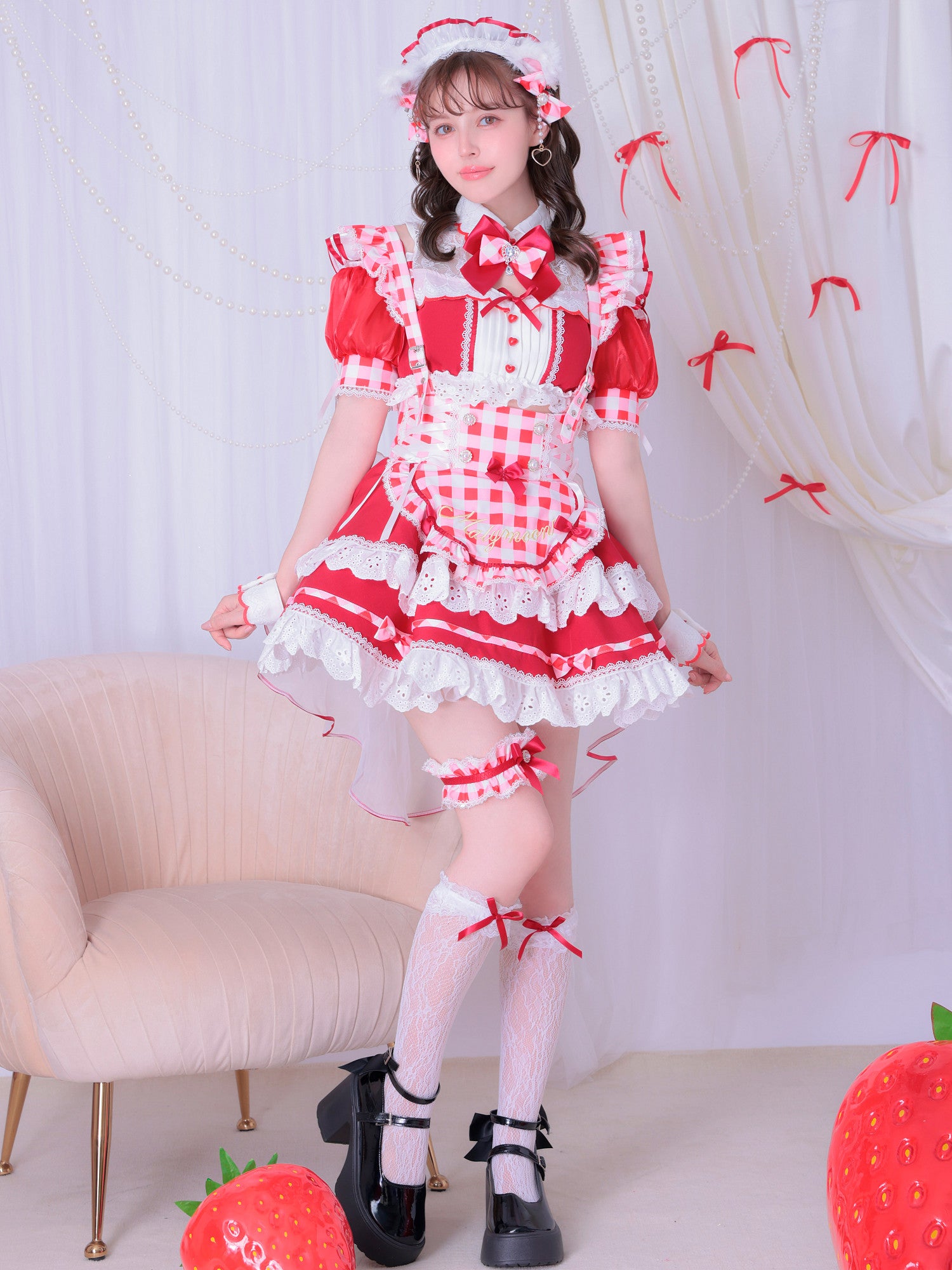 【12点セット】Malymoon マリームーン ラブポップギンガムキティメイド mlcs25224
