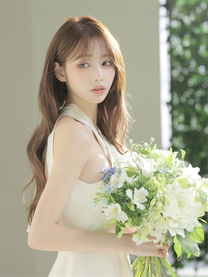 ROBE de FLEURS ローブドフルール 【りこちゃんコラボドレス】Divine flow halter long dress fm4234