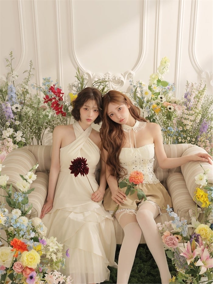 ROBE de FLEURS ローブドフルール 【まみちゃんコラボドレス】 Ch?rie dot corset mini dress fm4235