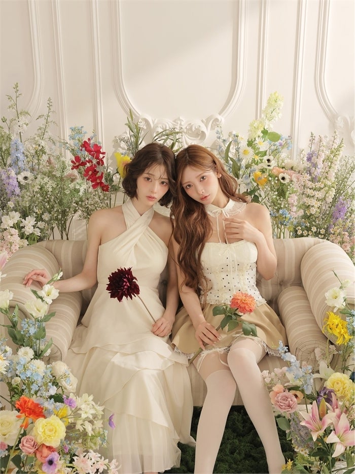 ROBE de FLEURS ローブドフルール 【まみちゃんコラボドレス】 Ch?rie dot corset mini dress fm4235