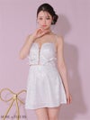 ROBE de FLEURS ローブドフルール 【XSサイズあり】sugarコラボカラーあり♥サイドミニリボンスパンコールグロウセットアップキャバドレス fm3737-c