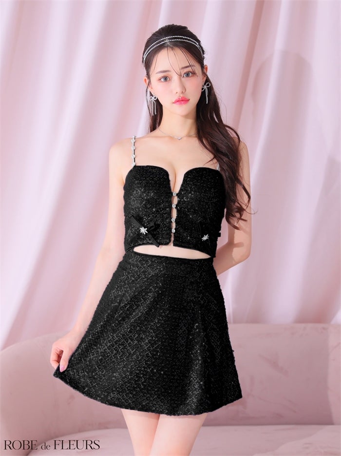 ROBE de FLEURS ローブドフルール 【XSサイズあり】サイドミニリボン